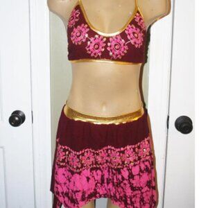 Boho fairy fae costume skirt set